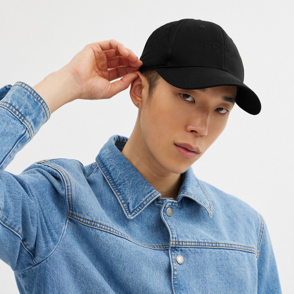 Coach Embroidered Baseball Hat Black