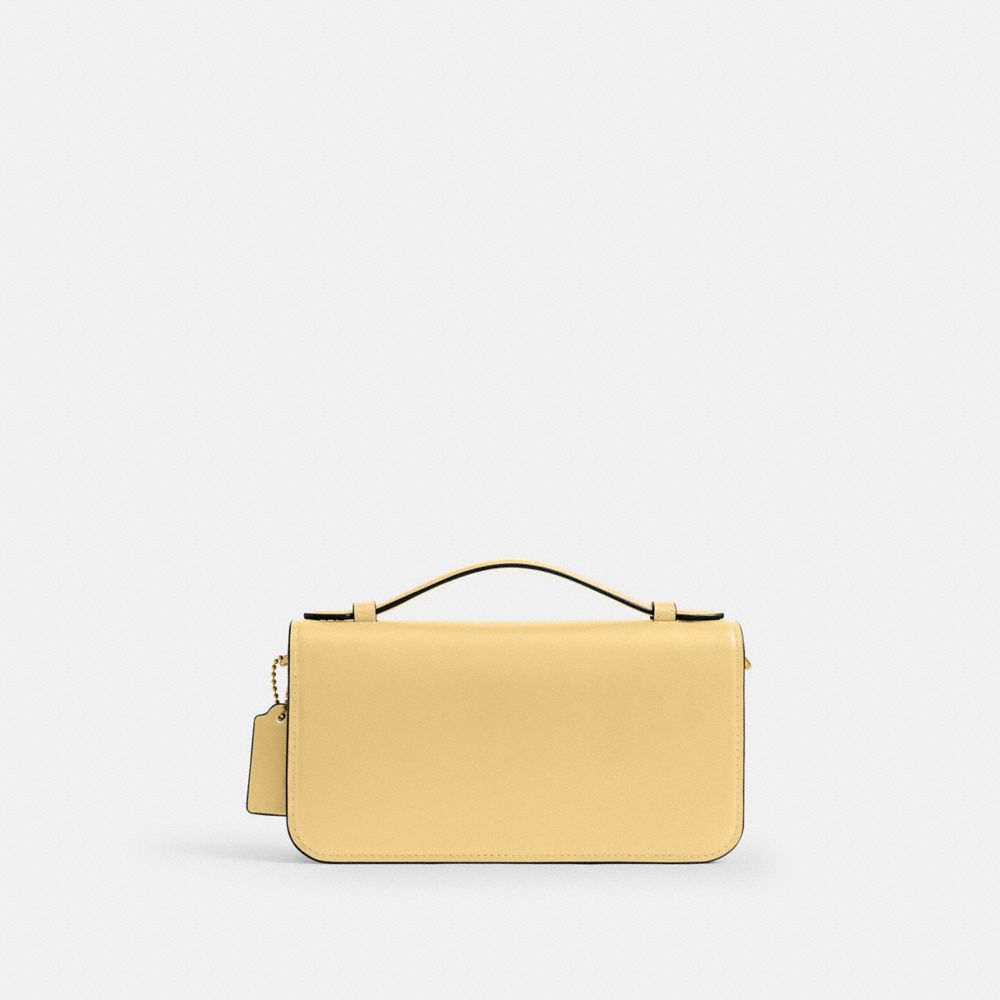 Coach Elora Top Handle Crossbody Bag Brass Vanilla