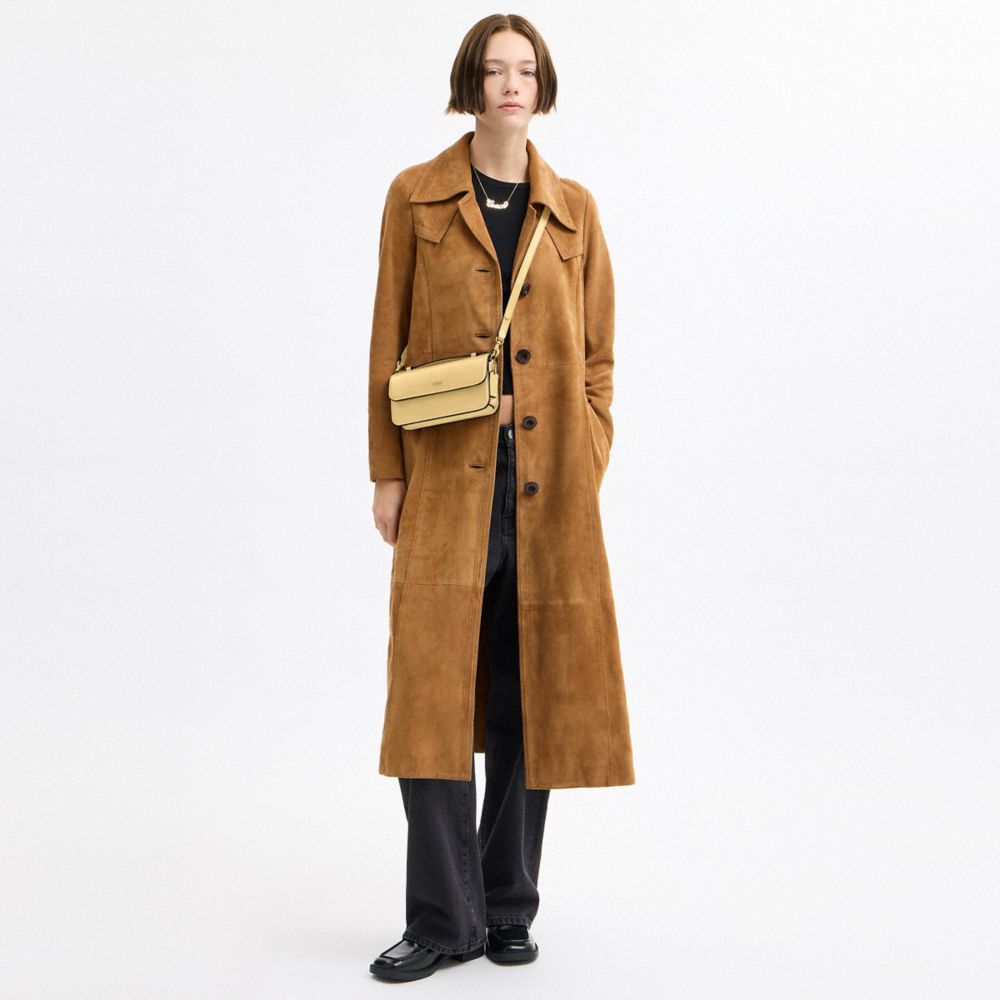 Coach Elora Top Handle Crossbody Bag Brass Vanilla