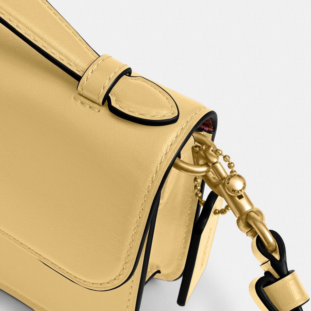 Coach Elora Top Handle Crossbody Bag Brass Vanilla