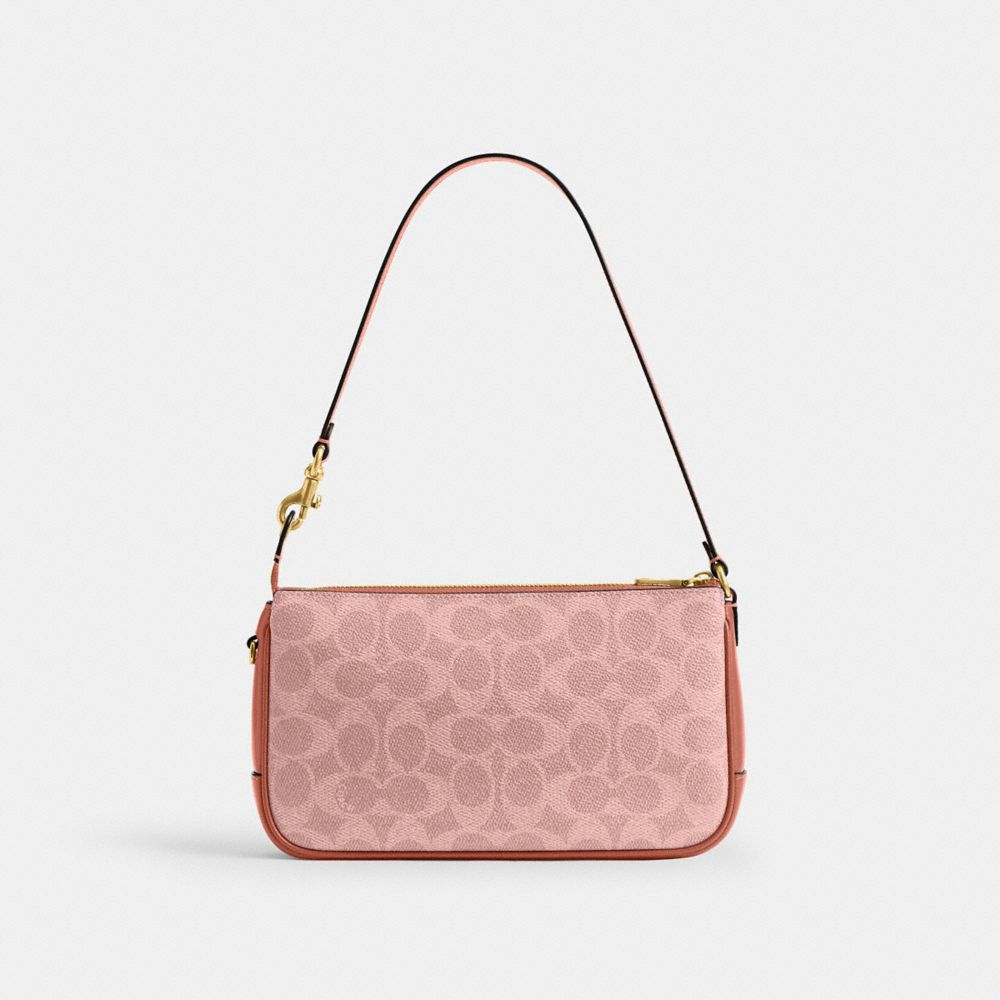 Coach Plaza Bag In Signature Canvas Brass Melon Pink