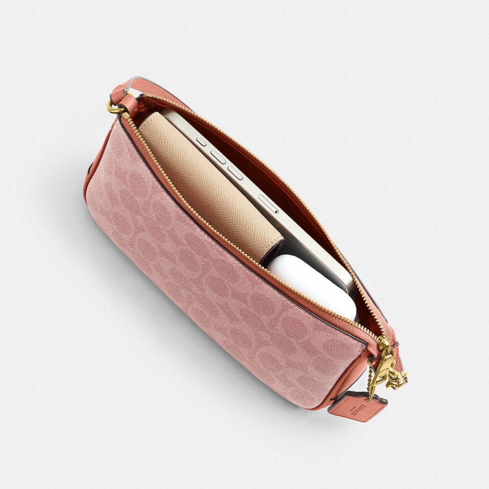 Coach Plaza Bag In Signature Canvas Brass Melon Pink