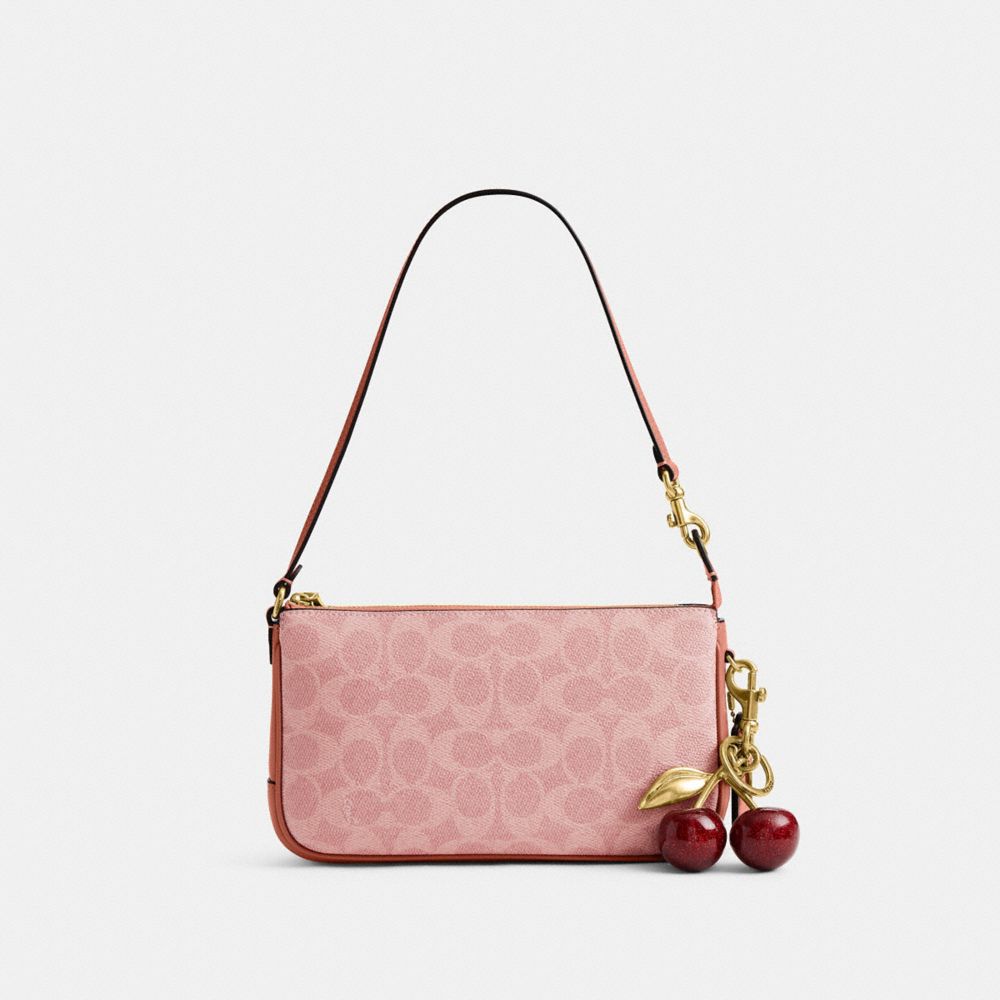Coach Plaza Bag In Signature Canvas Brass Melon Pink