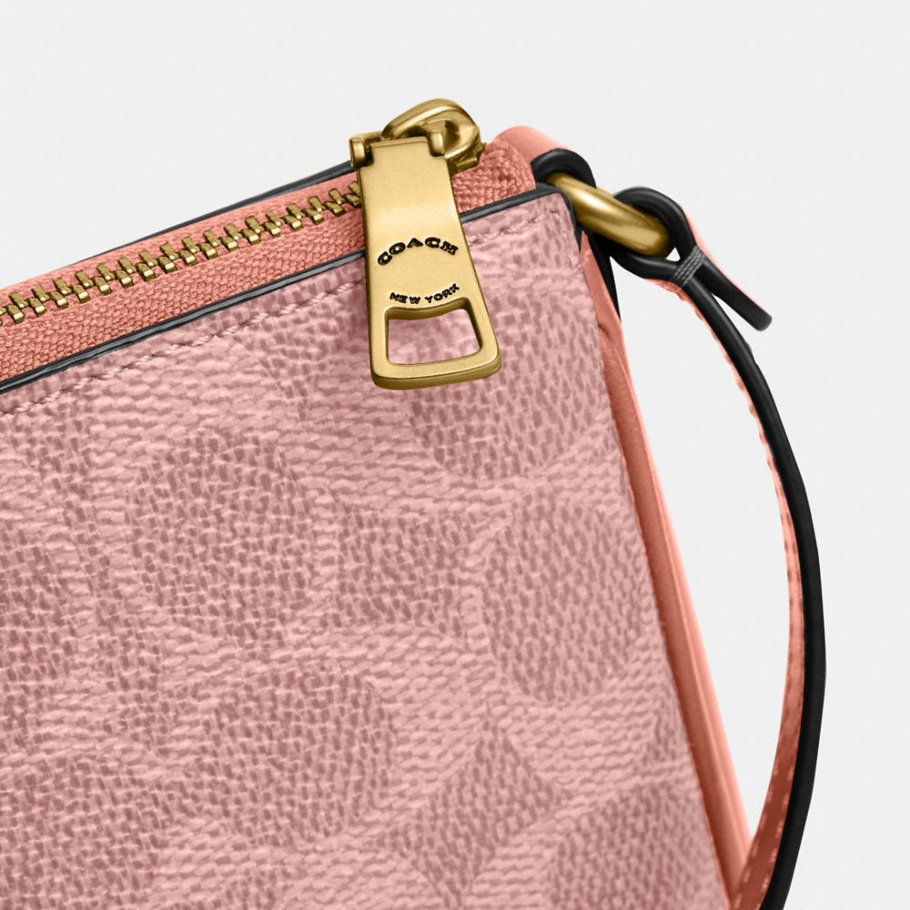 Coach Plaza Bag In Signature Canvas Brass Melon Pink