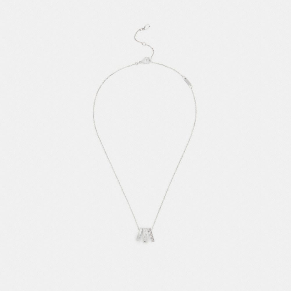 Coach Repeated C Rondelle Necklace Silver