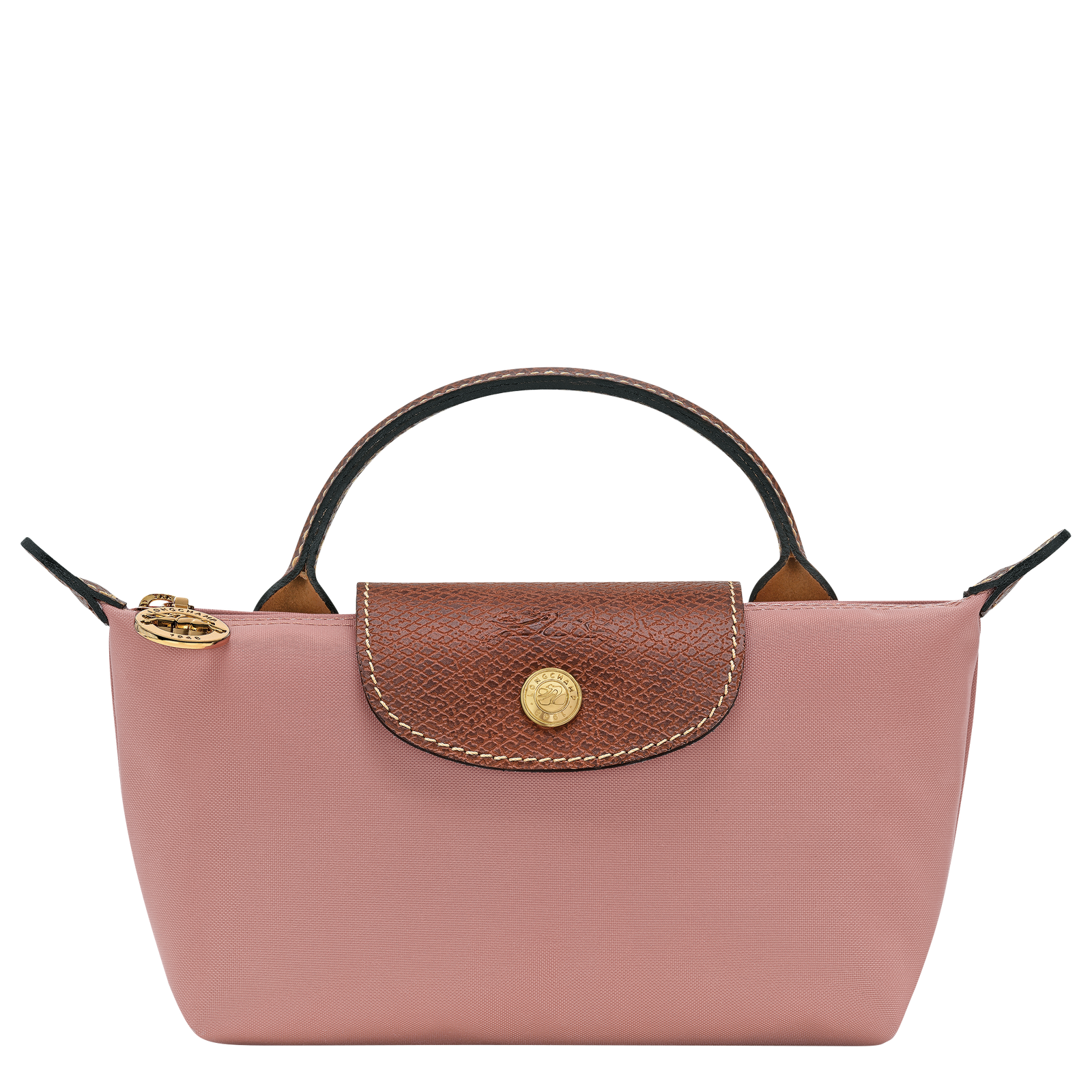 Longchamp Le Pliage Original Pouch with handle Pink Tea
