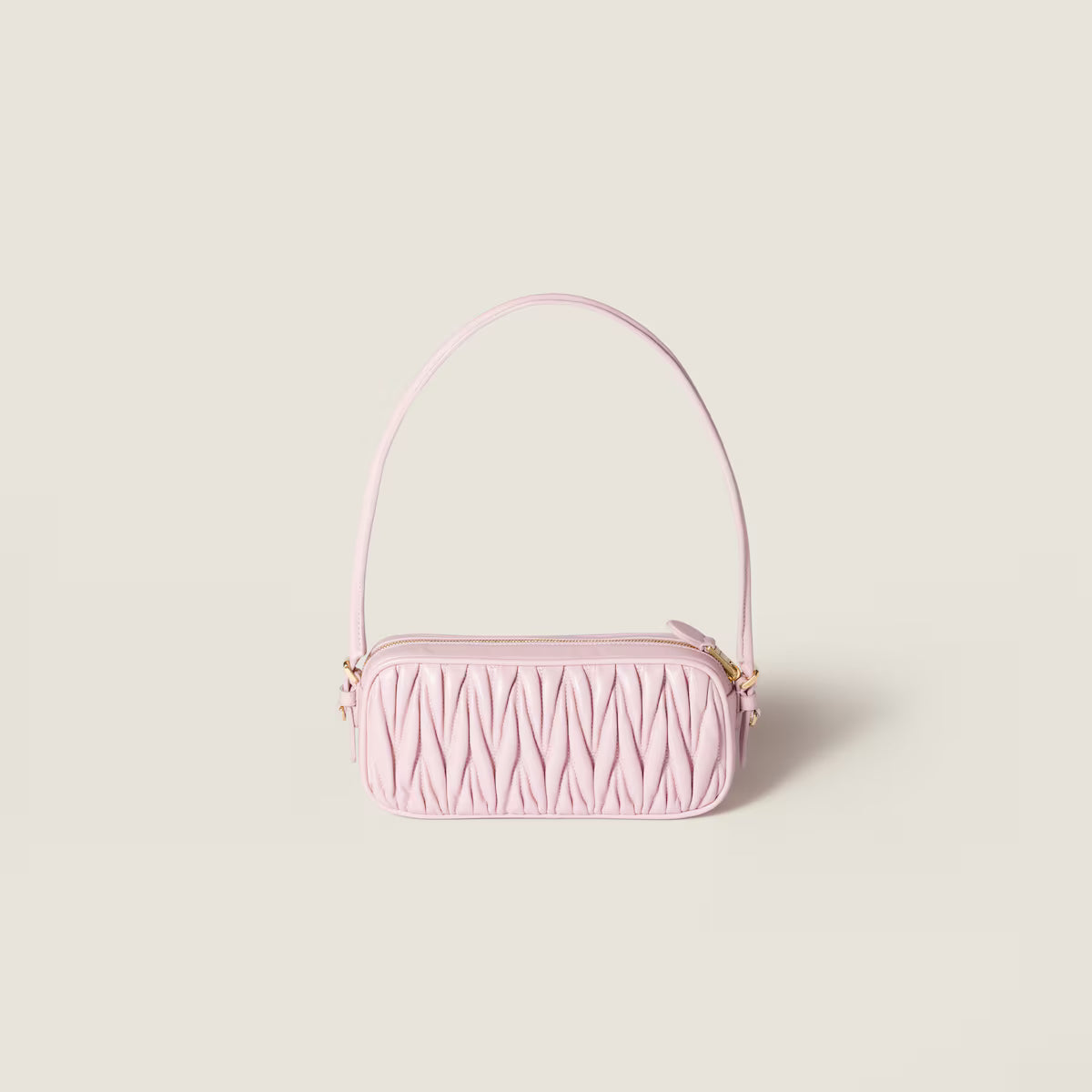 Matelassé nappa leather pouch