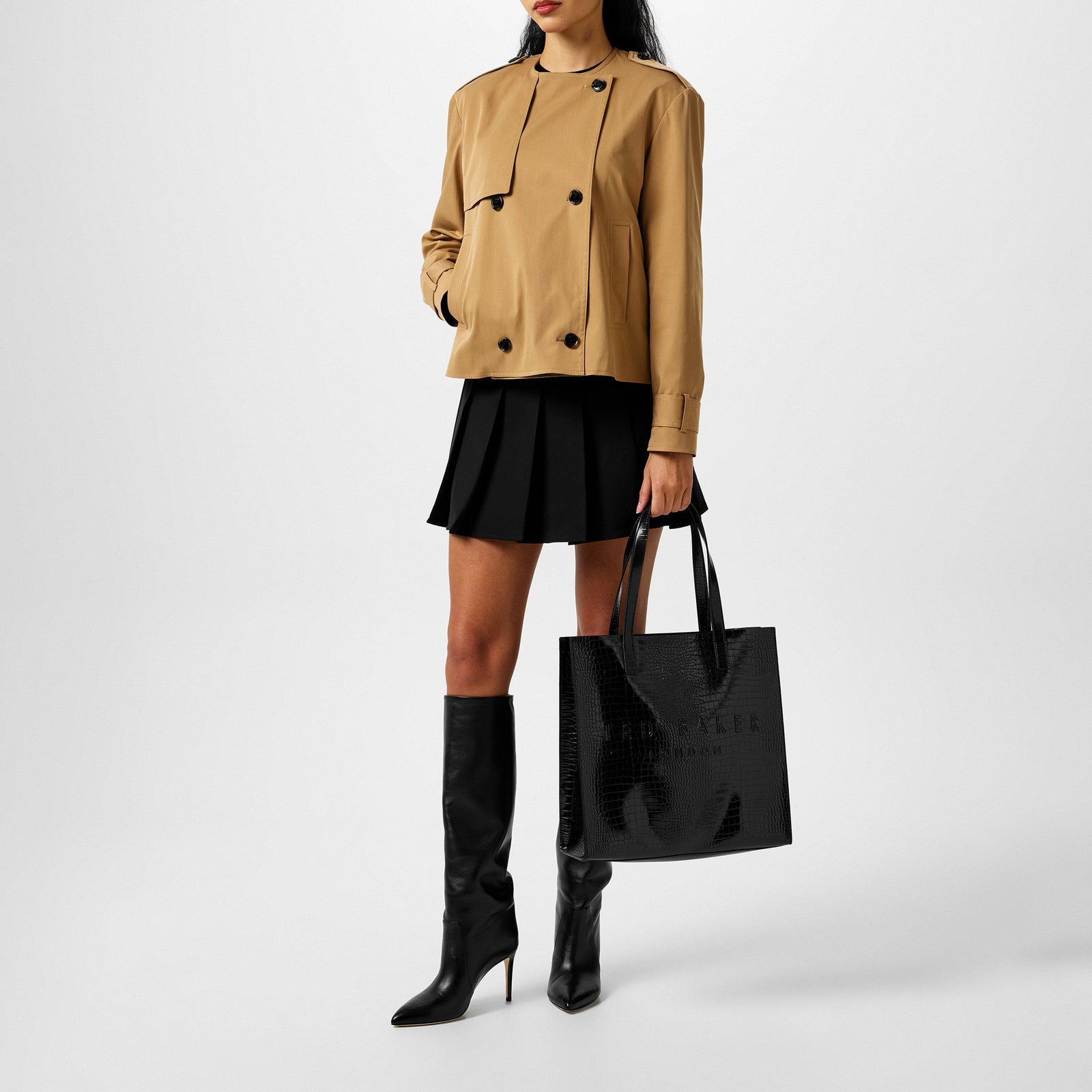 Ted Baker Croc Textured Icon Tote Bag