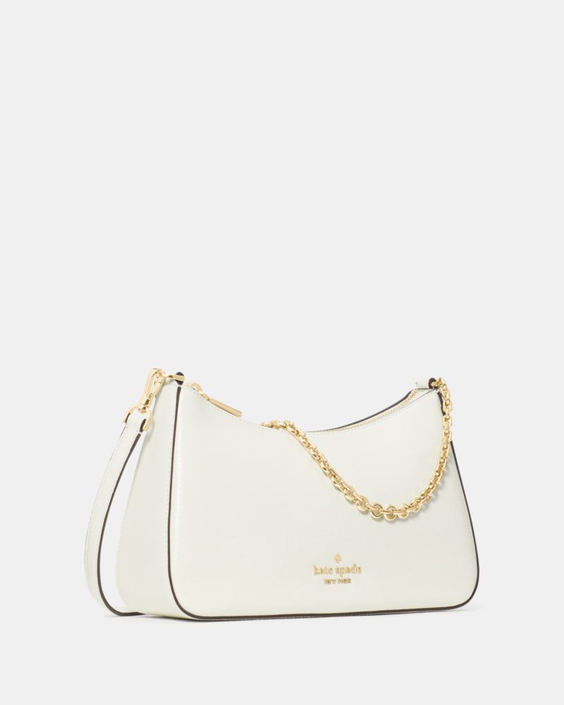 KateSpade Margot Textured Leather Shoulder Bag Meringue