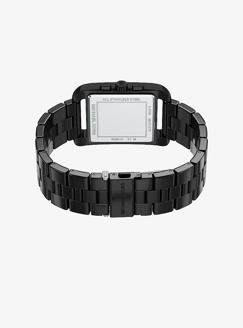 Michael Kors Oversized Monroe Black-Tone Watch Black