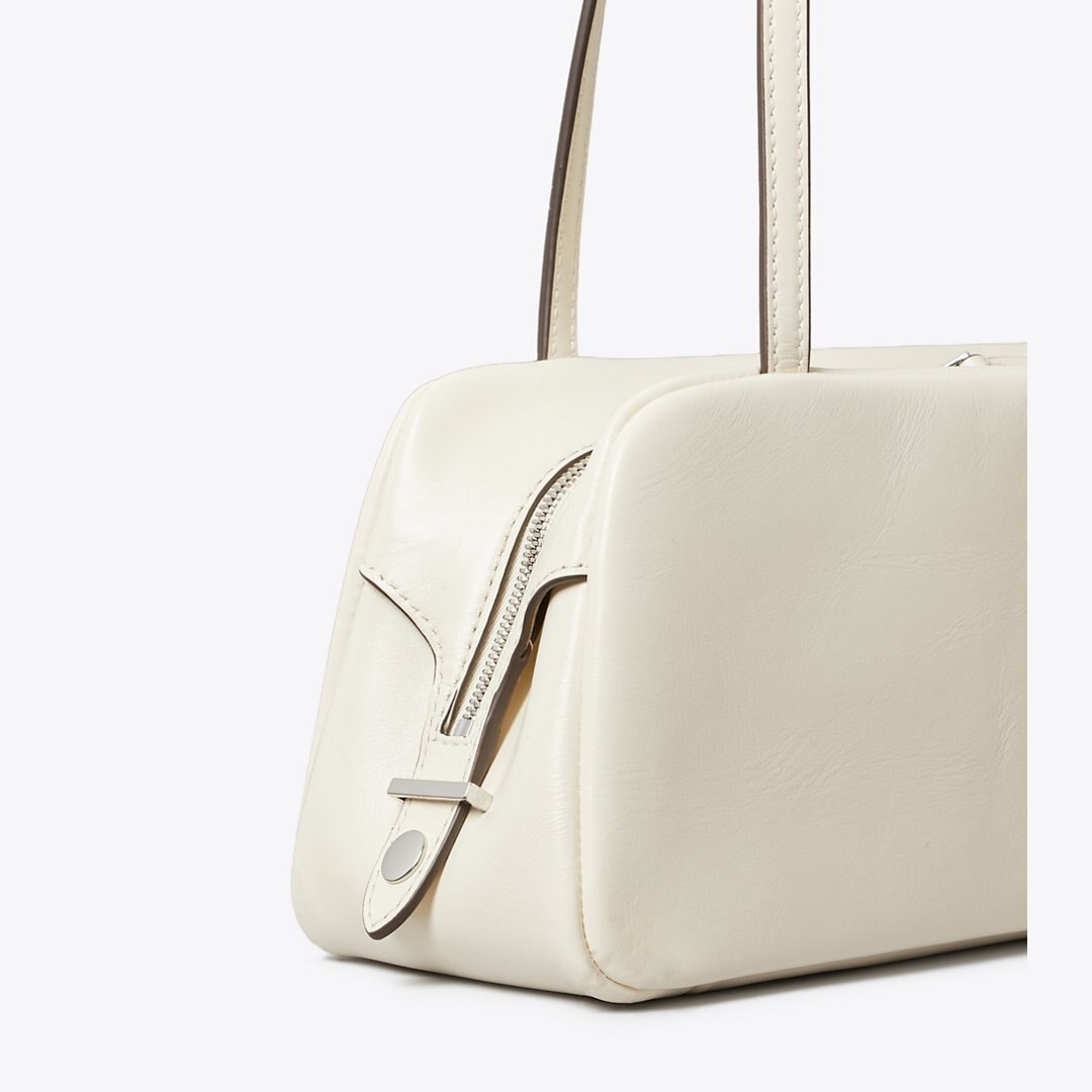 Tory Burch Robinson Satchel Light Cream