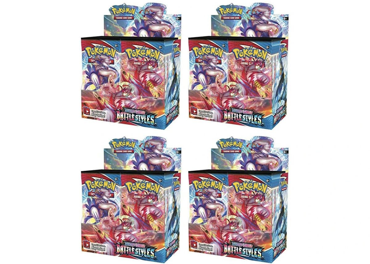 Pokemon Tcg Sword & Shield Battle Styles Booster Box 4X Lot