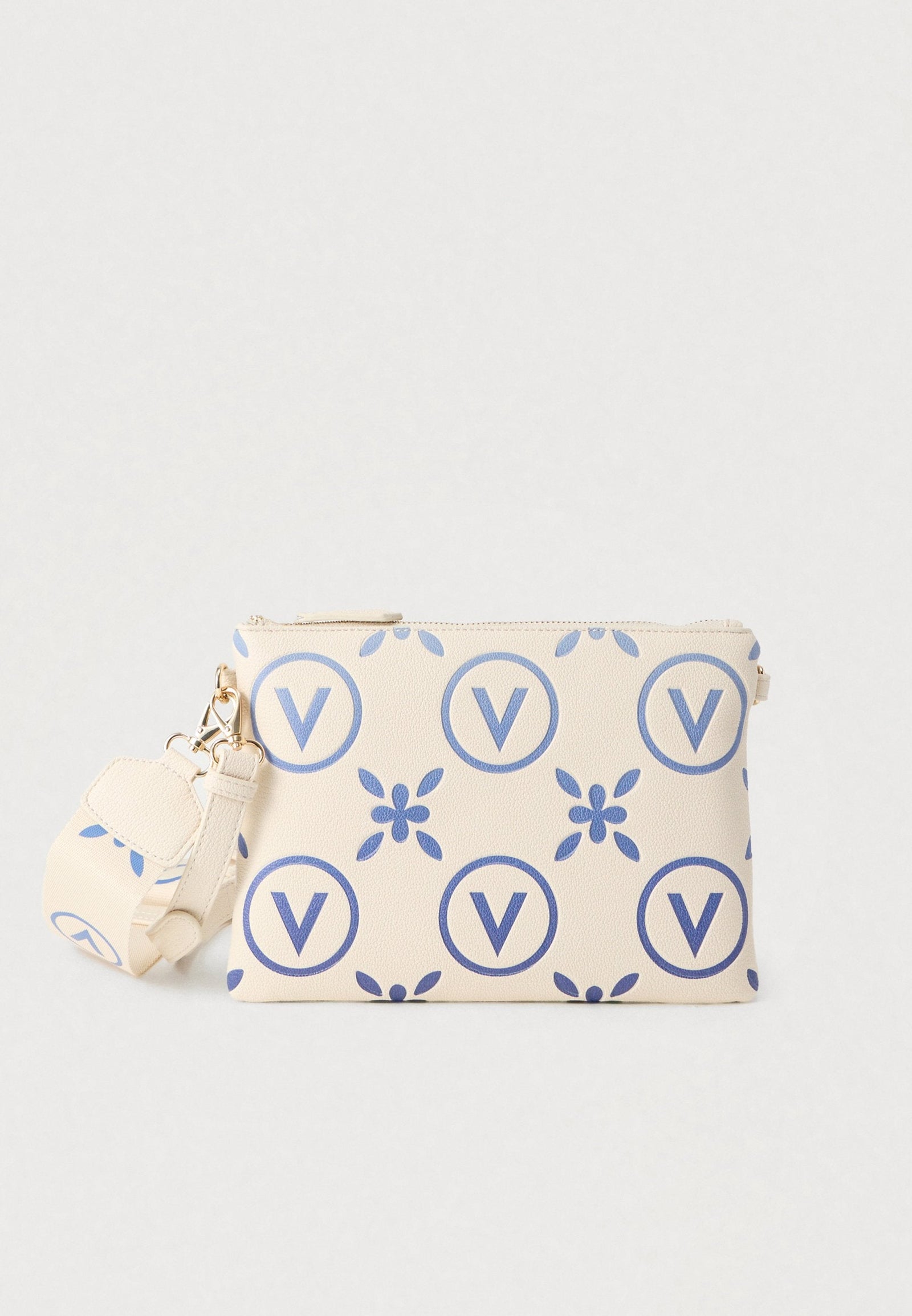 Valentino Bags Samba Re Print - Cross Body Bag - Ecru/Bluette