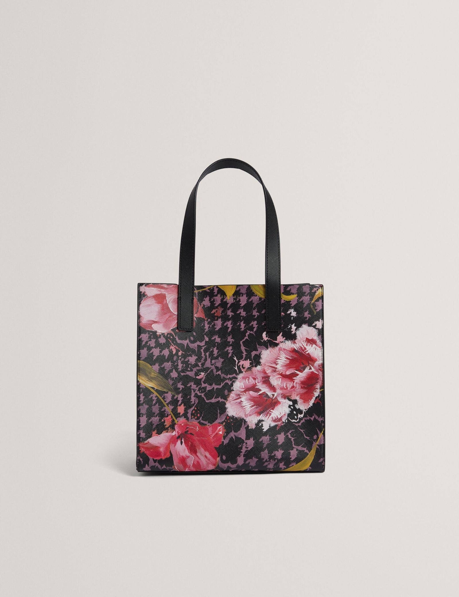 Ted Baker Tuliia Floral Check Pu Small Icon Tote Bag Women's