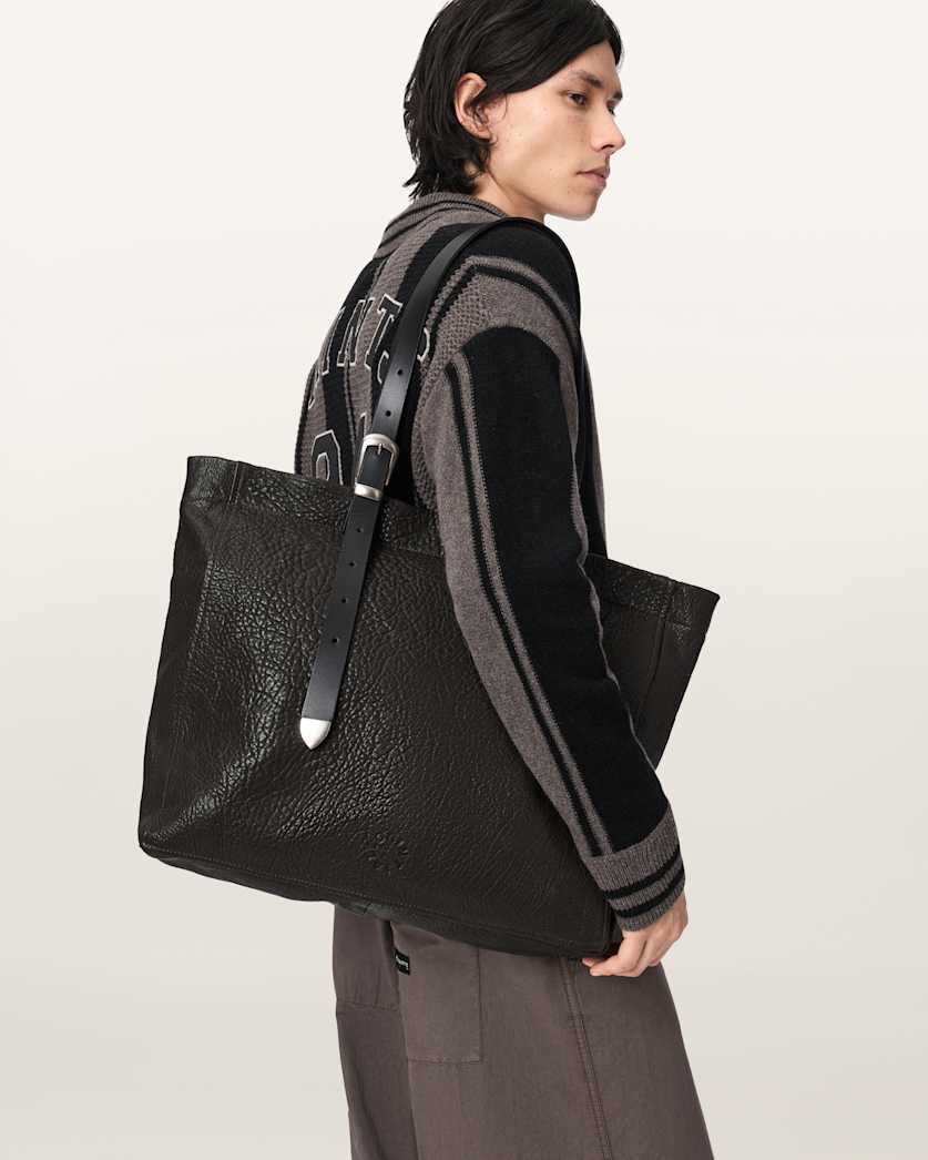 AllSaints Haven Leather Tote Bag Women's Bitter Brown Women's