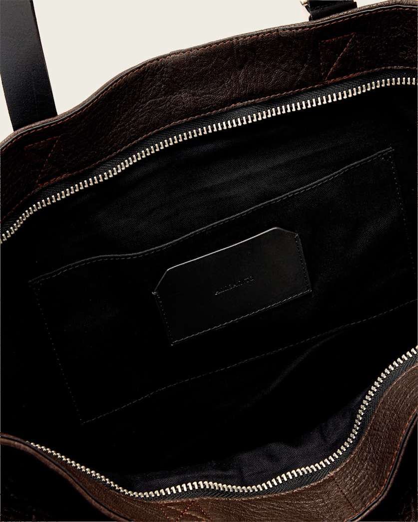AllSaints Haven Leather Tote Bag Women's Bitter Brown Women's