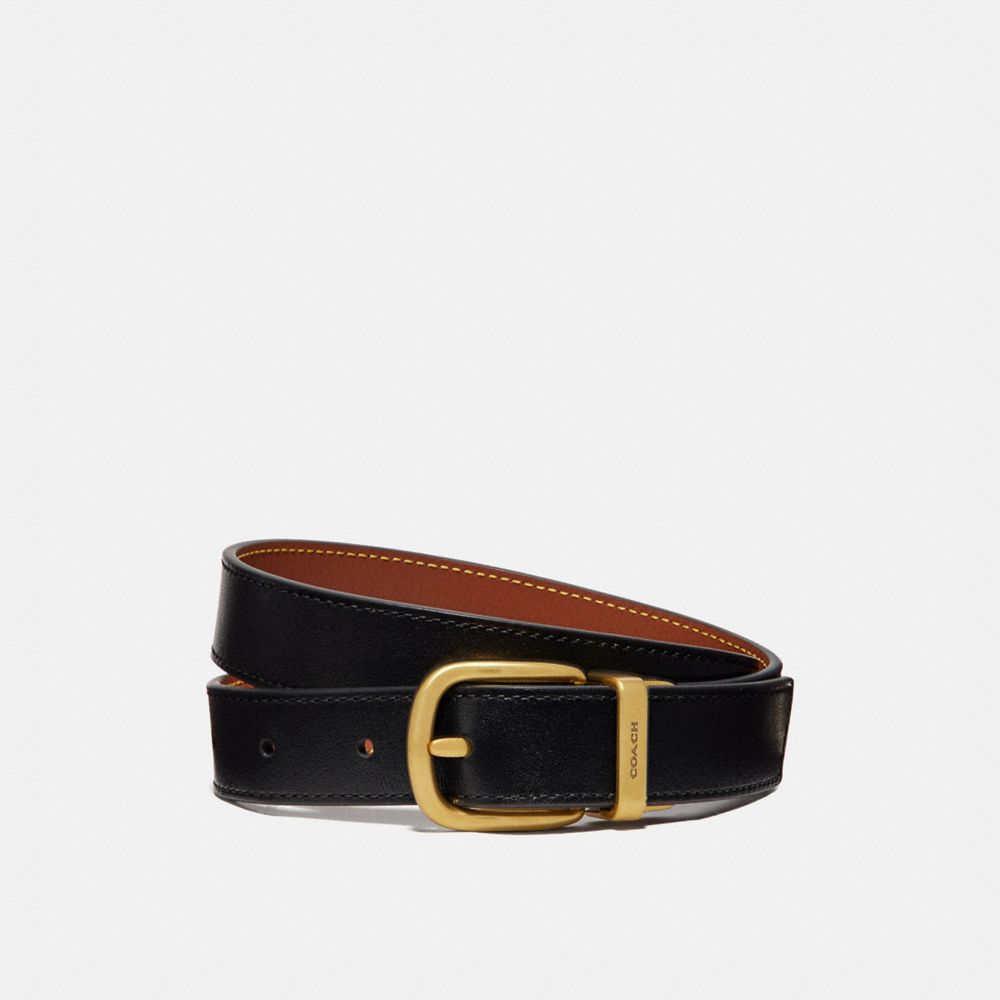 Coach Harness Buckle Reversible Belt, 25 Mm Brass Black 1941 Saddle