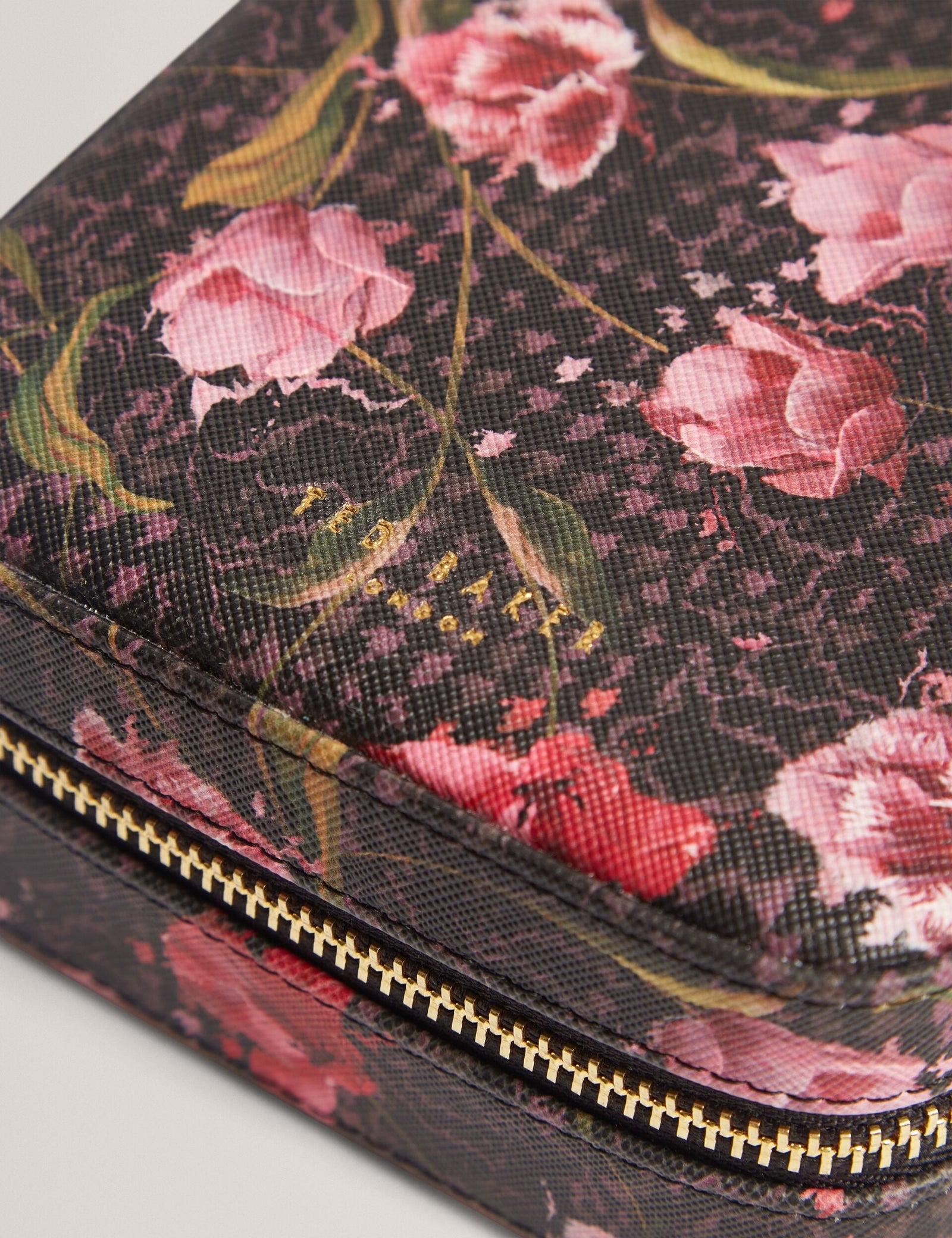 Ted Baker Tulsaa Floral Check Print Pu Jewellery Case Women's