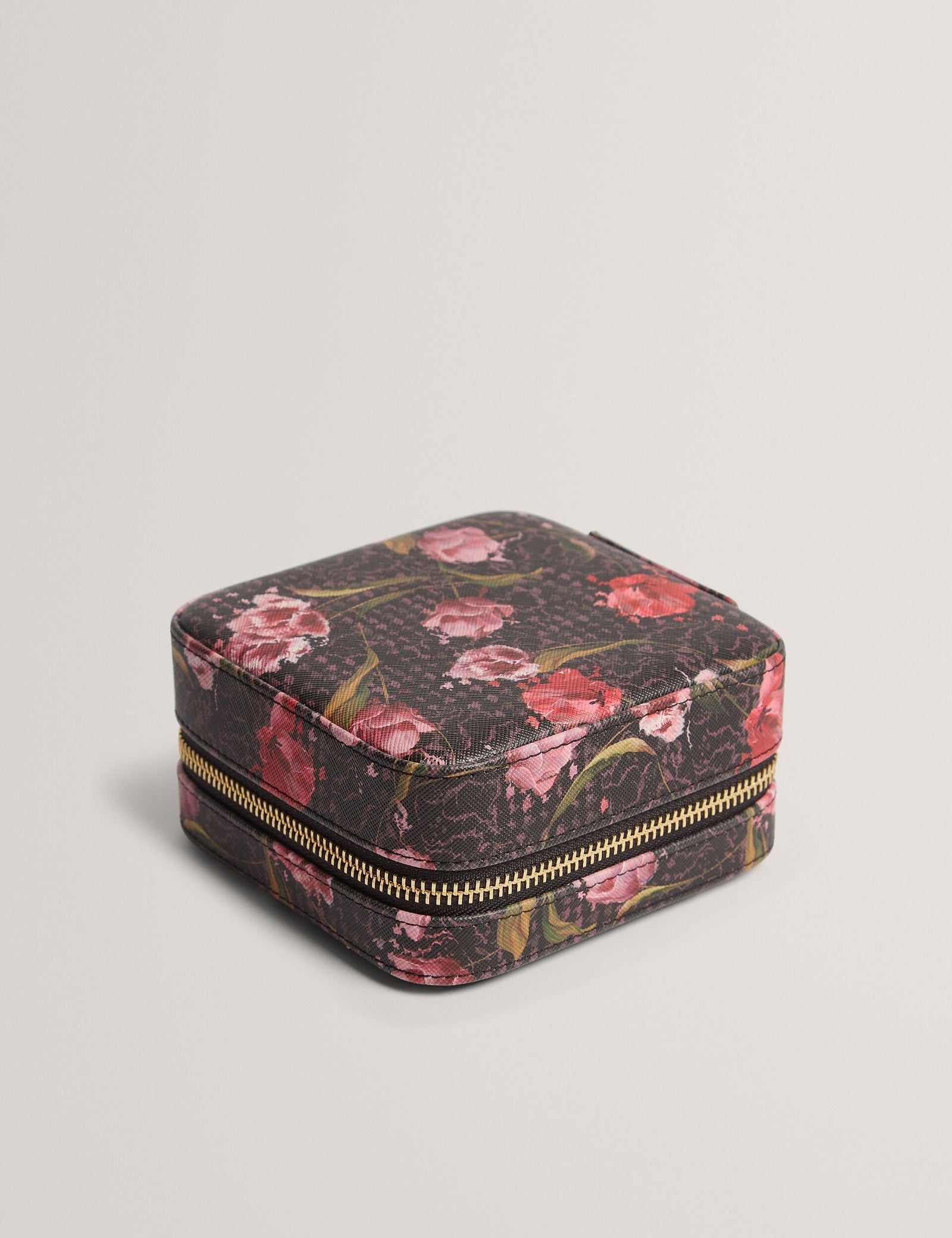 Ted Baker Tulsaa Floral Check Print Pu Jewellery Case Women's