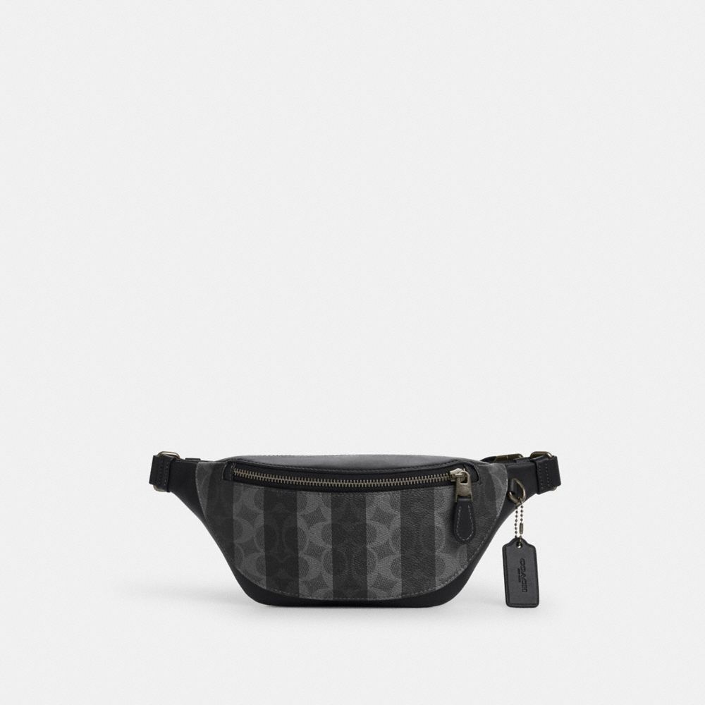 Warren Mini Belt Bag In Signature Canvas With Stripes