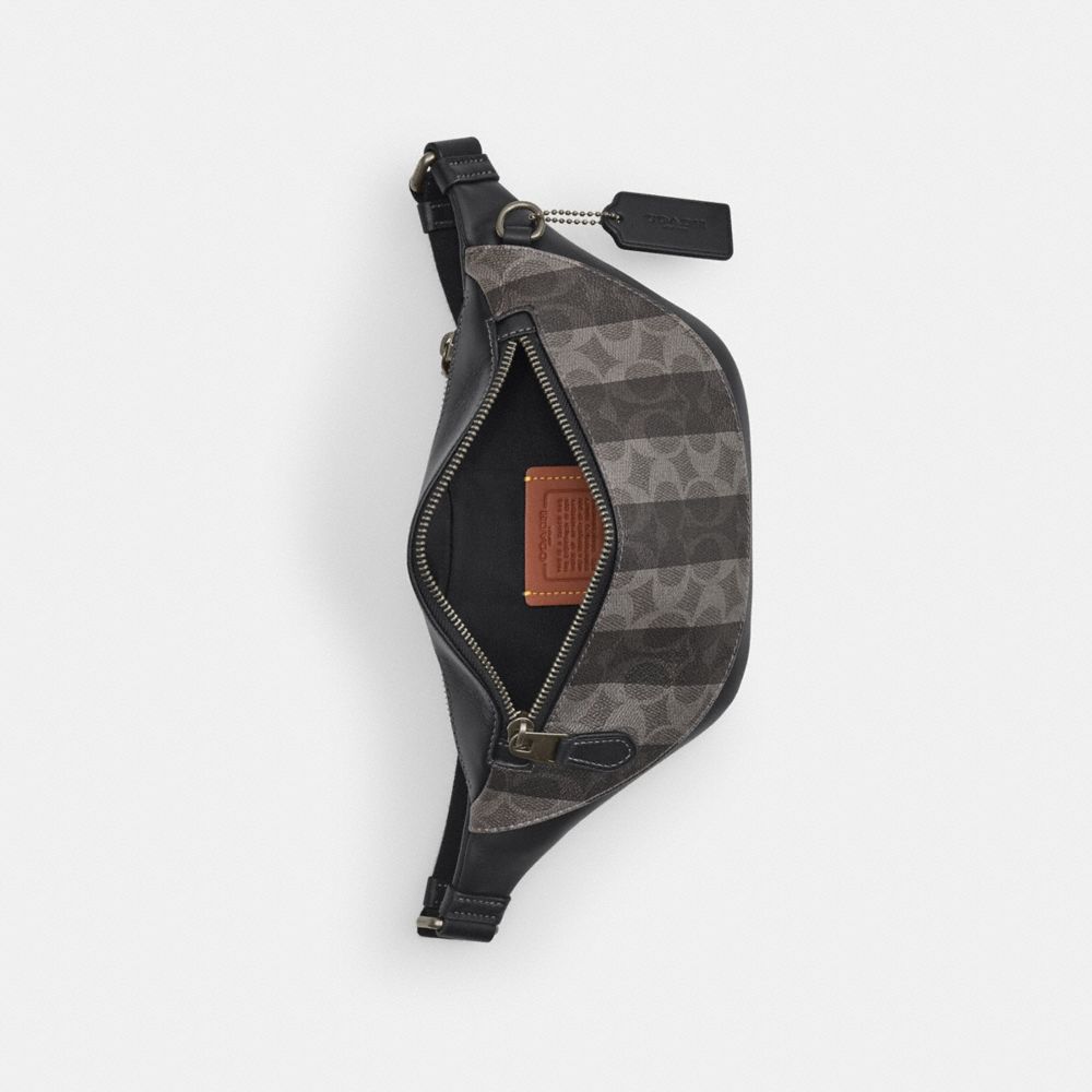 Warren Mini Belt Bag In Signature Canvas With Stripes
