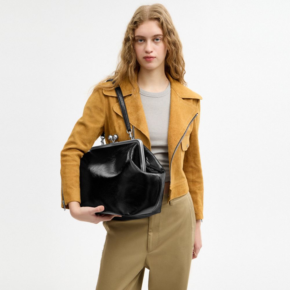 Large Kisslock Frame Bag