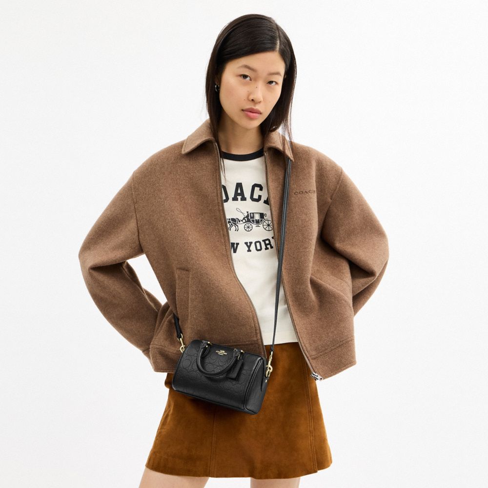 Mini Rowan Crossbody Bag In Signature Leather
