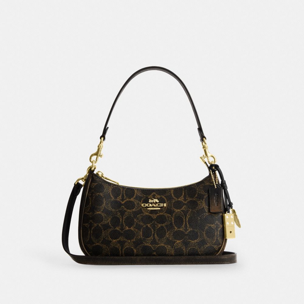 Teri Shoulder Bag In Loved Signature Canvas With Charms