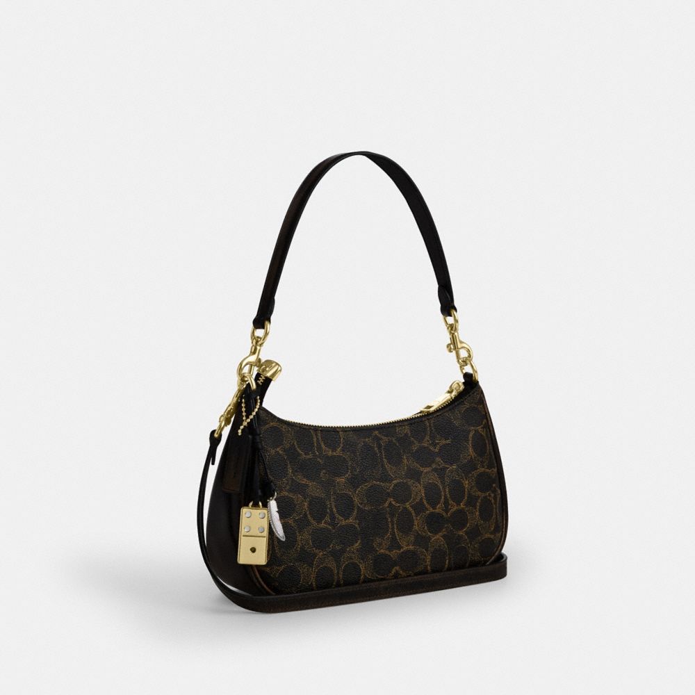 Teri Shoulder Bag In Loved Signature Canvas With Charms