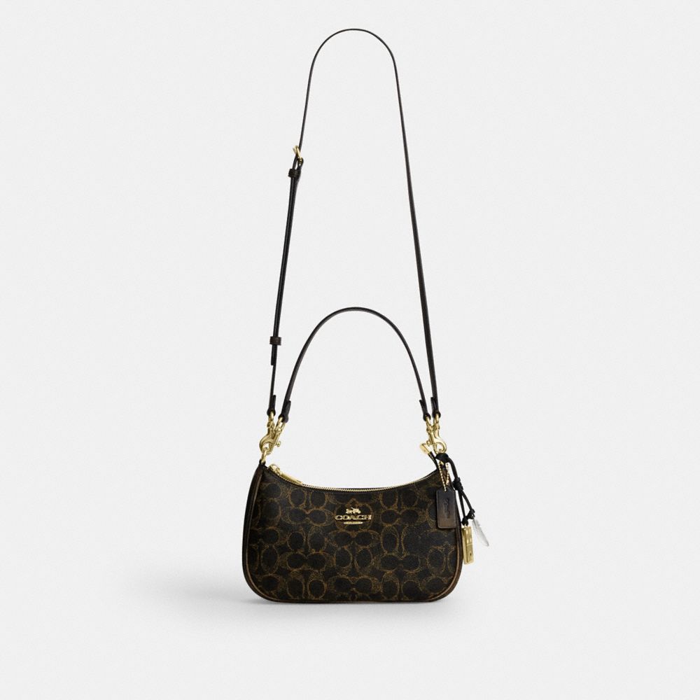 Teri Shoulder Bag In Loved Signature Canvas With Charms