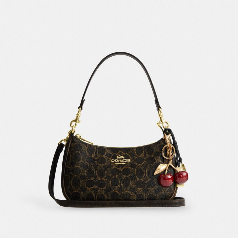 Teri Shoulder Bag In Loved Signature Canvas With Charms