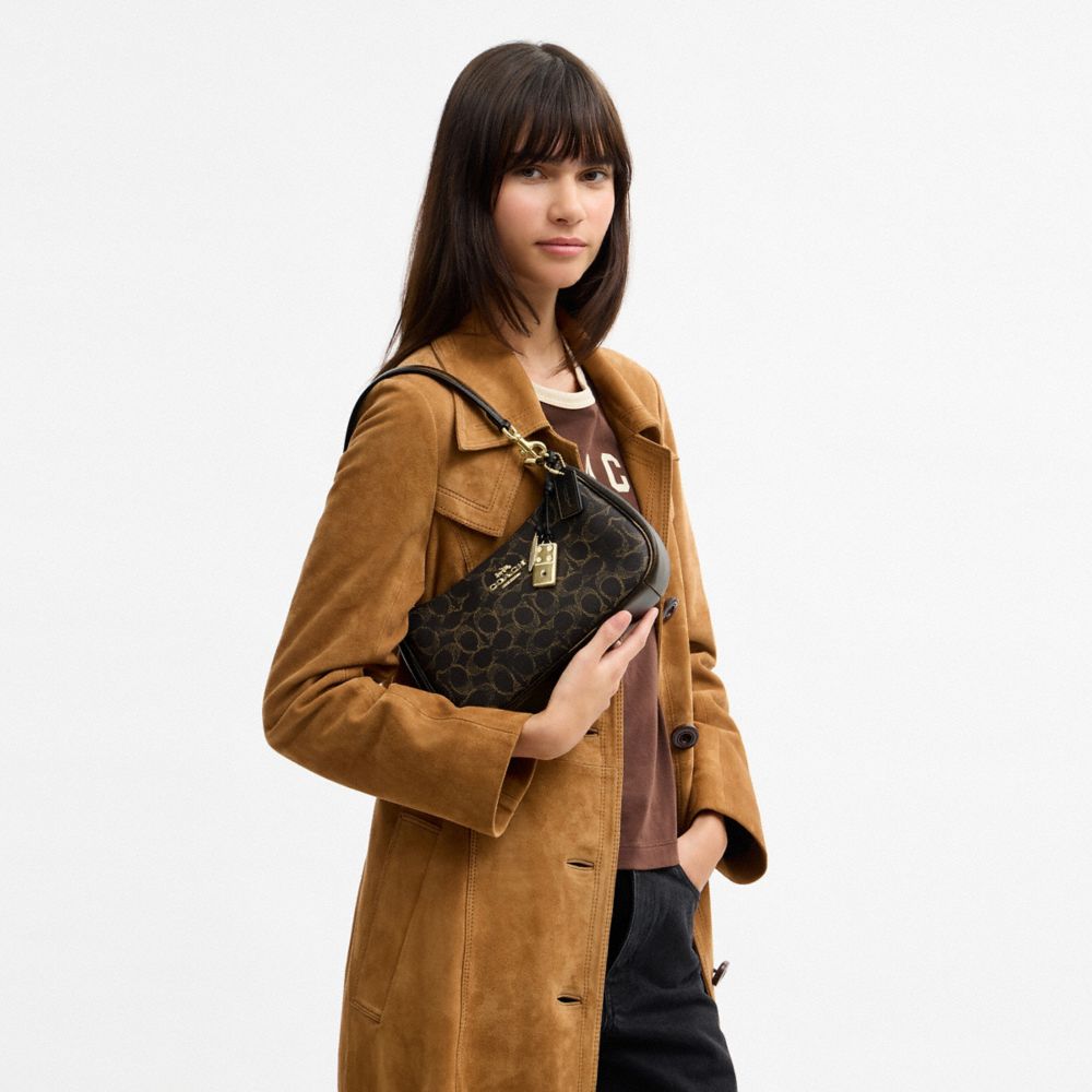 Teri Shoulder Bag In Loved Signature Canvas With Charms