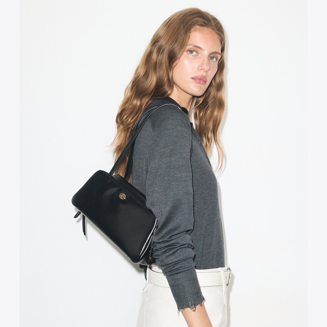 Tory Burch Robinson Satchel Black