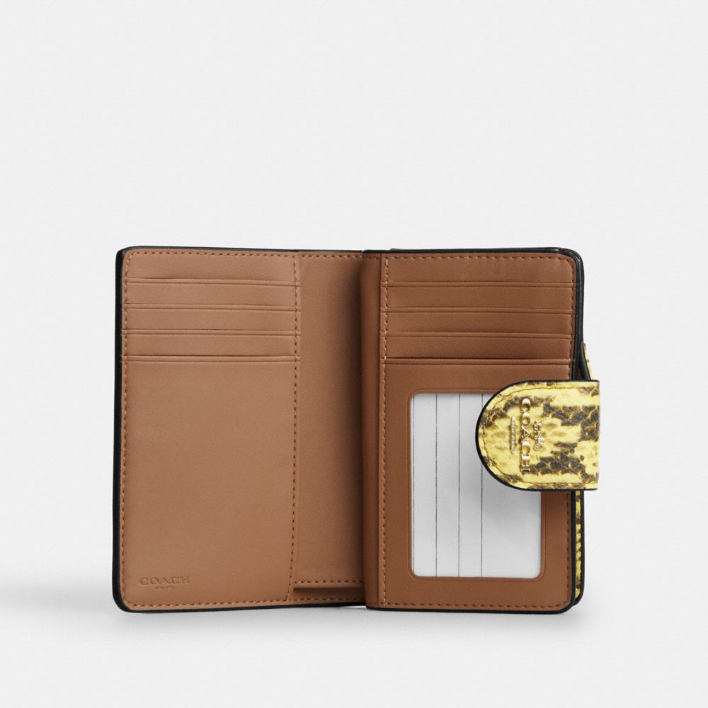 Coach Medium Corner Zip Wallet Gold Yellow