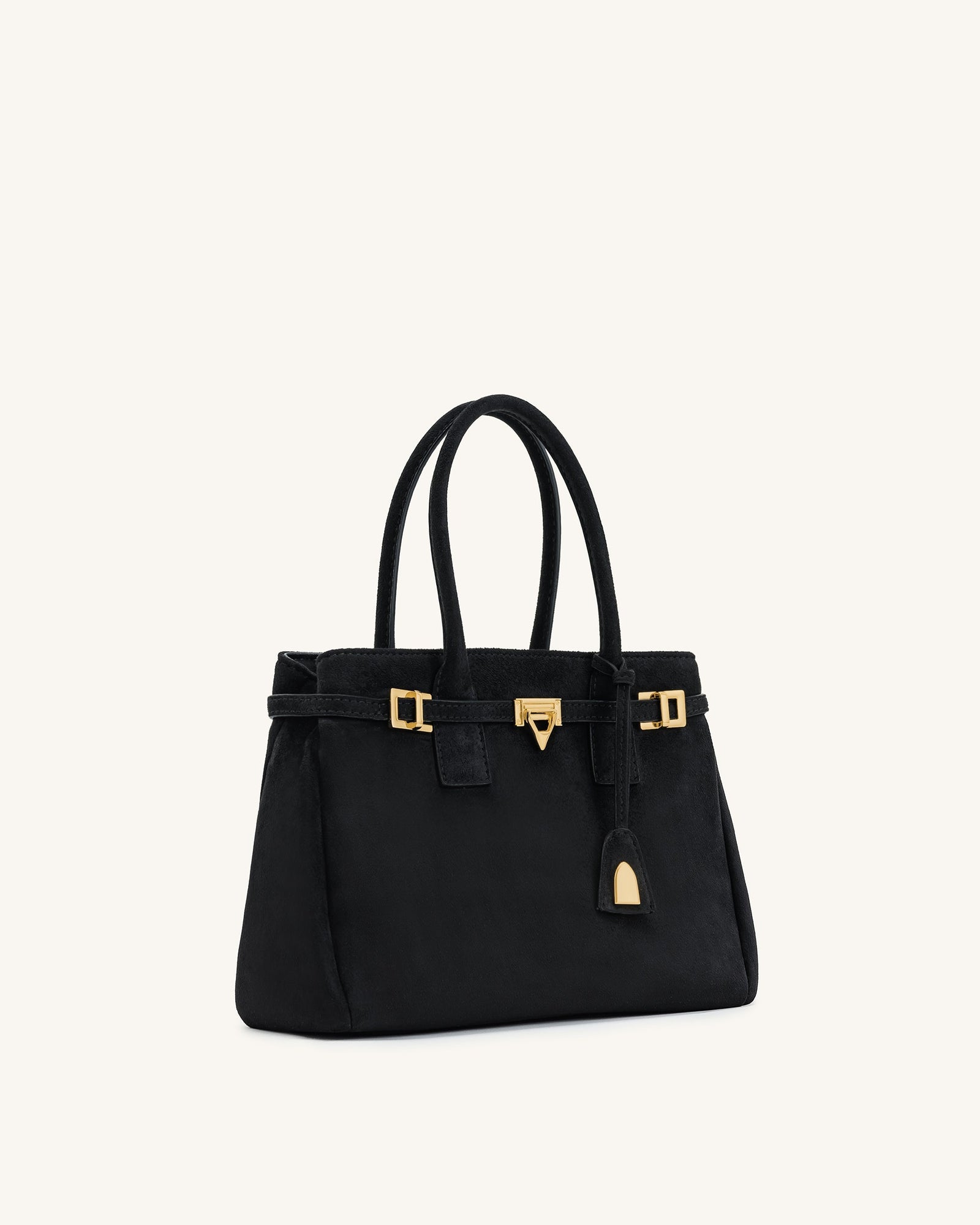 Miley Belt Embellished Tote Bag - Brown