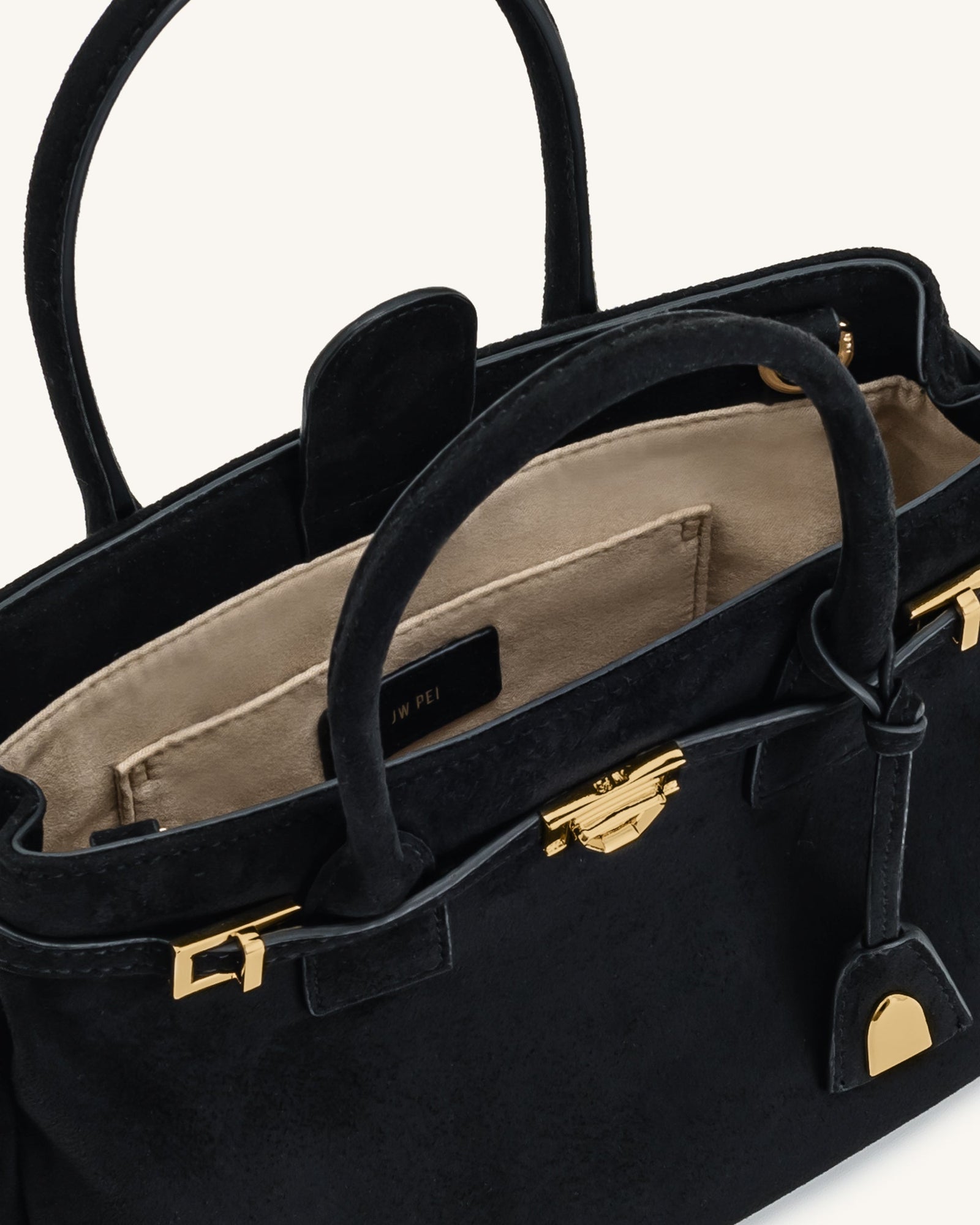 Miley Belt Embellished Tote Bag - Brown