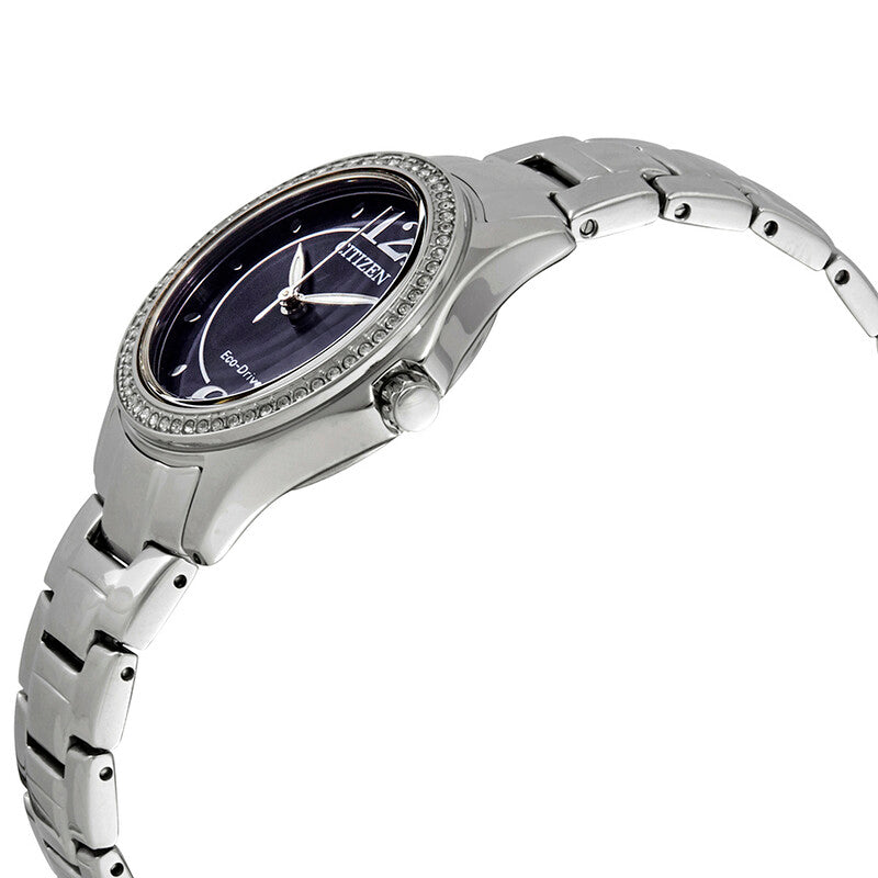 Citizen Silhouette Crystal Eco-Drive Blue Dial Stainless Steel Women's Watch