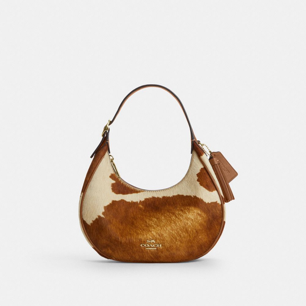 Emily Shoulder Bag In Haircalf With Cow Print