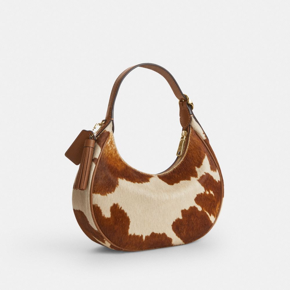 Emily Shoulder Bag In Haircalf With Cow Print