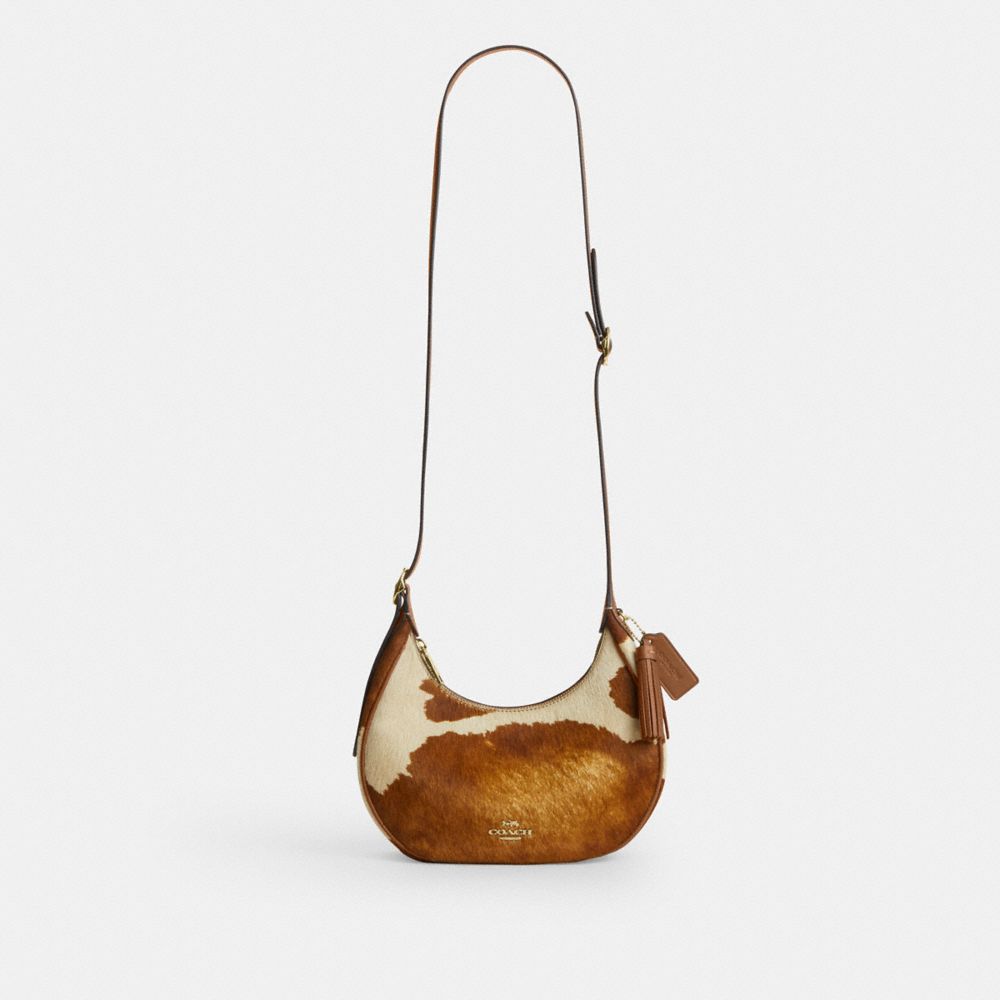 Emily Shoulder Bag In Haircalf With Cow Print