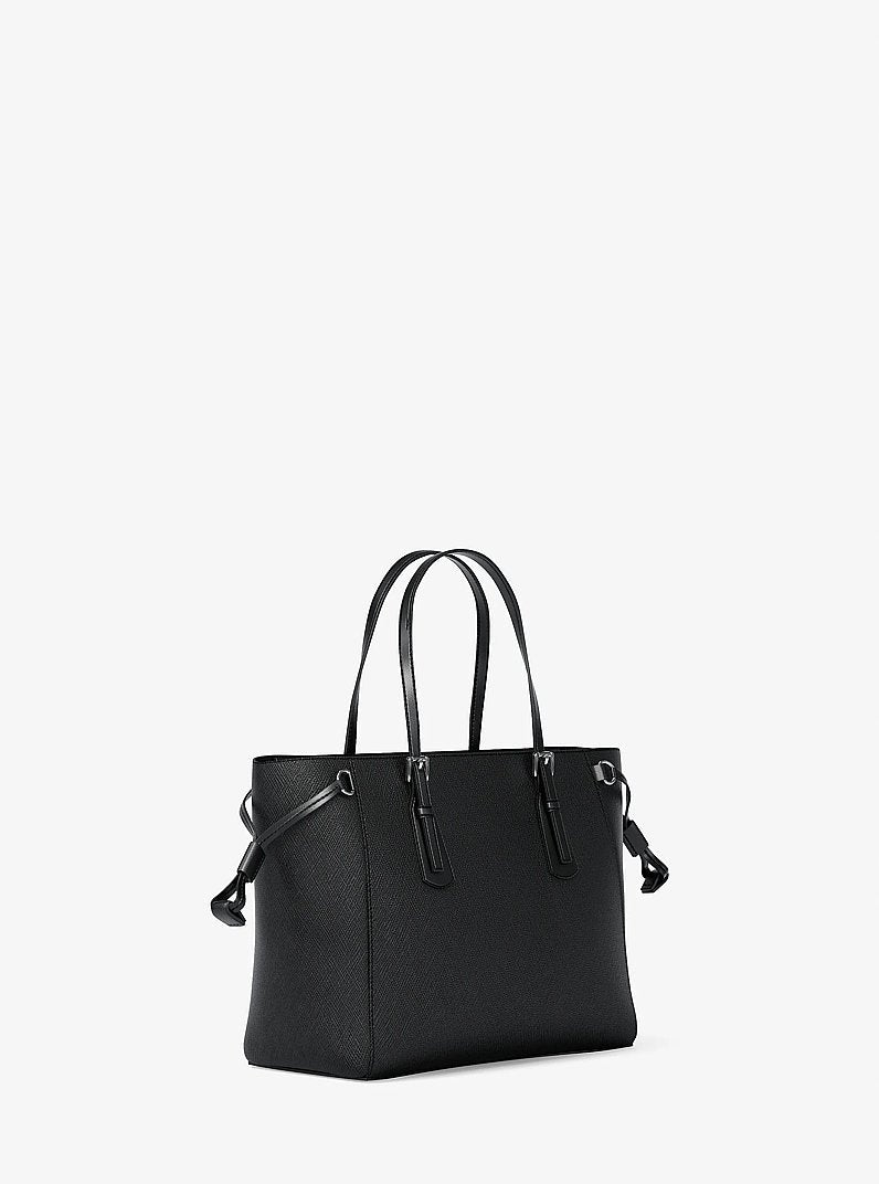 Michael Kors Voyager Extra-Small Pebbled Leather Convertible Crossbody Bag Black