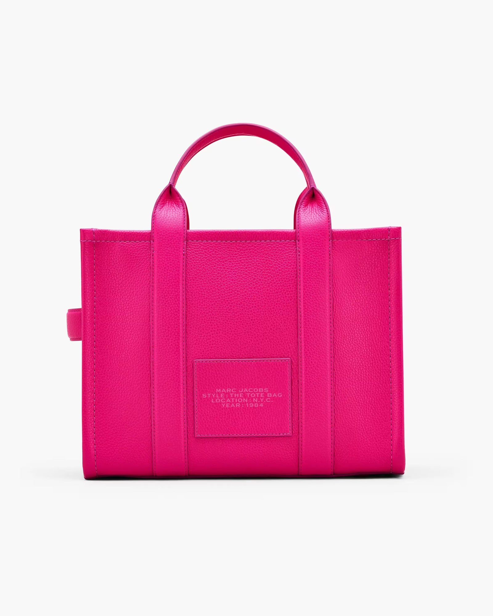 Marc Jacobs The Leather Medium Tote Bag Hot Pink