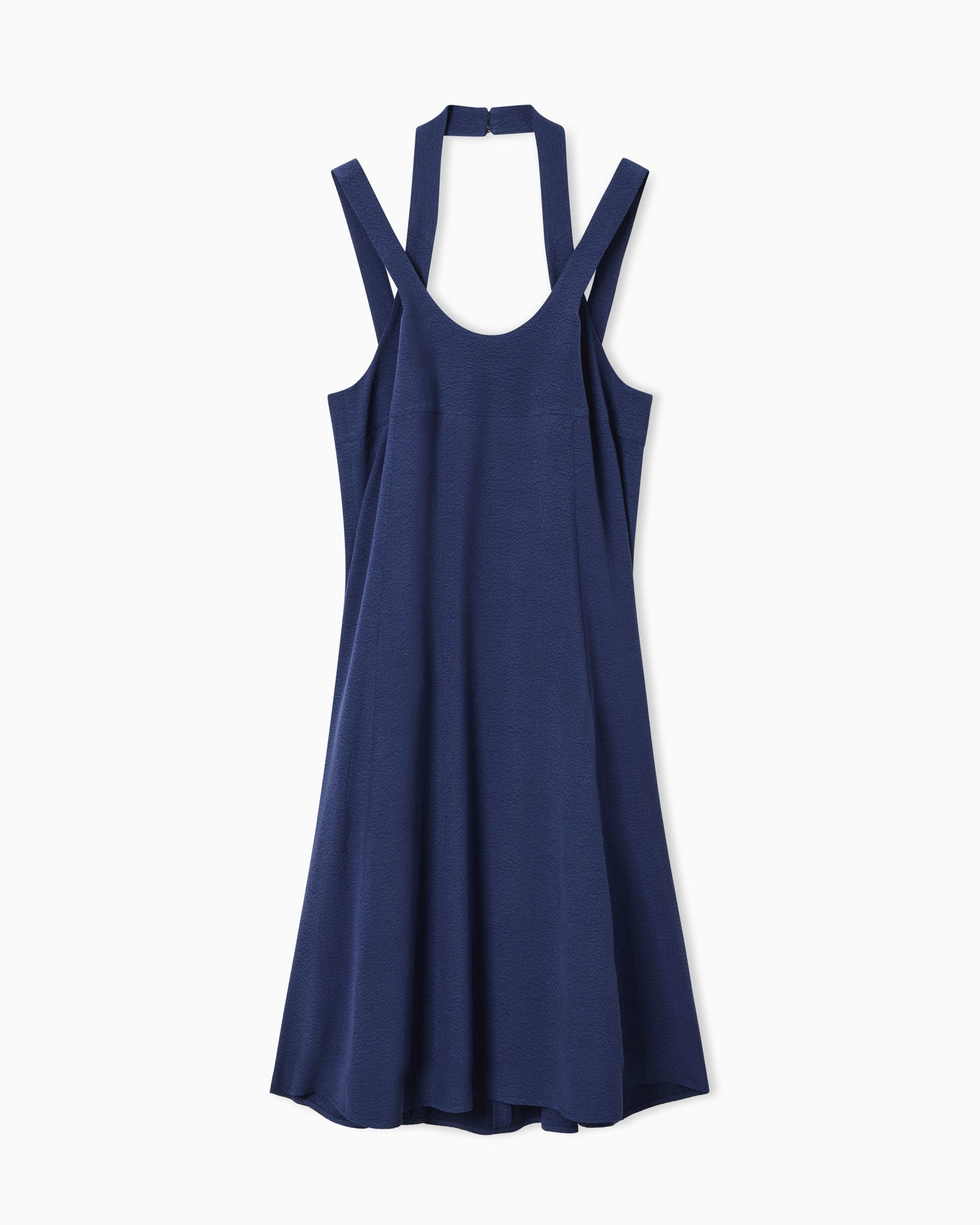 Emporio Armani flowing micro leopard spot jacquard dress