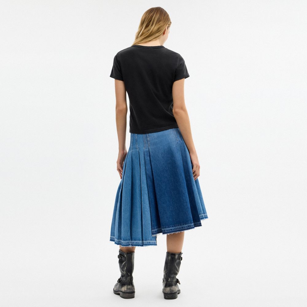 Maxi Denim Skirt In Organic Cotton