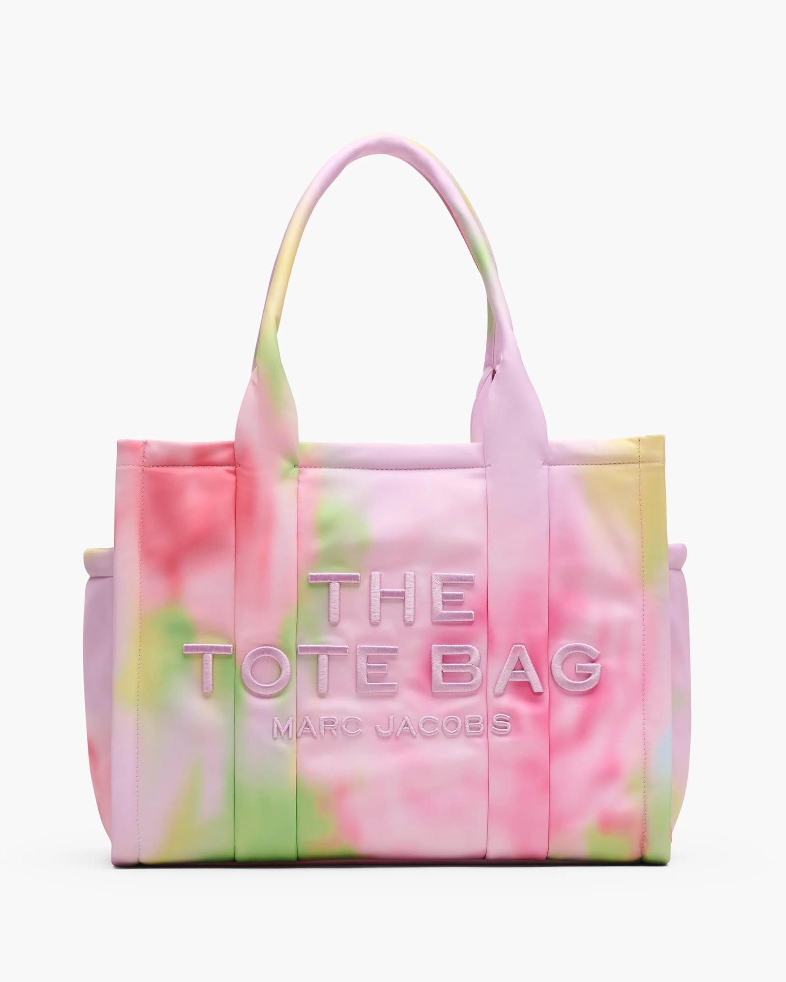 The Blurred Floral Large Puffy Nylon Tote Bag