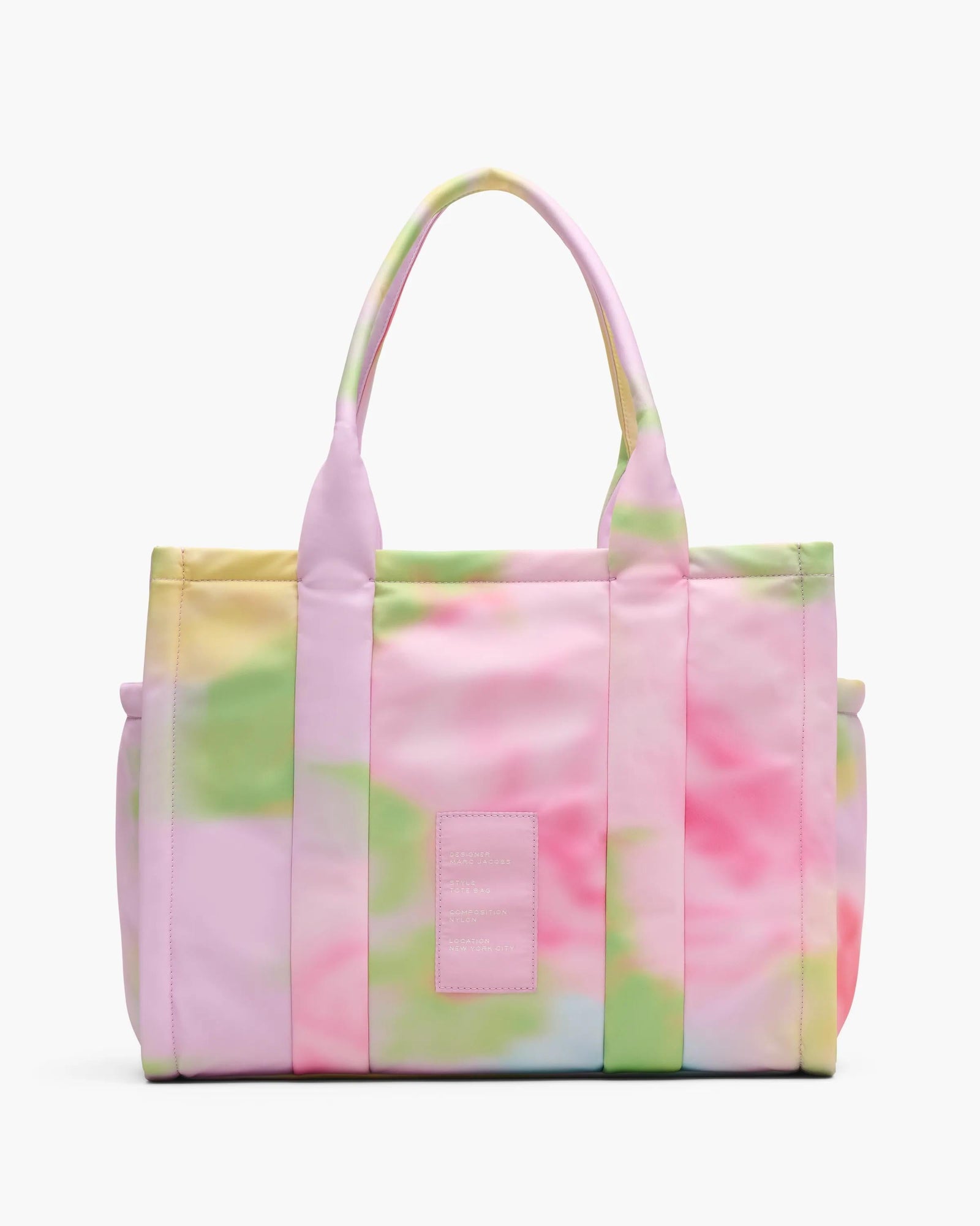 The Blurred Floral Large Puffy Nylon Tote Bag