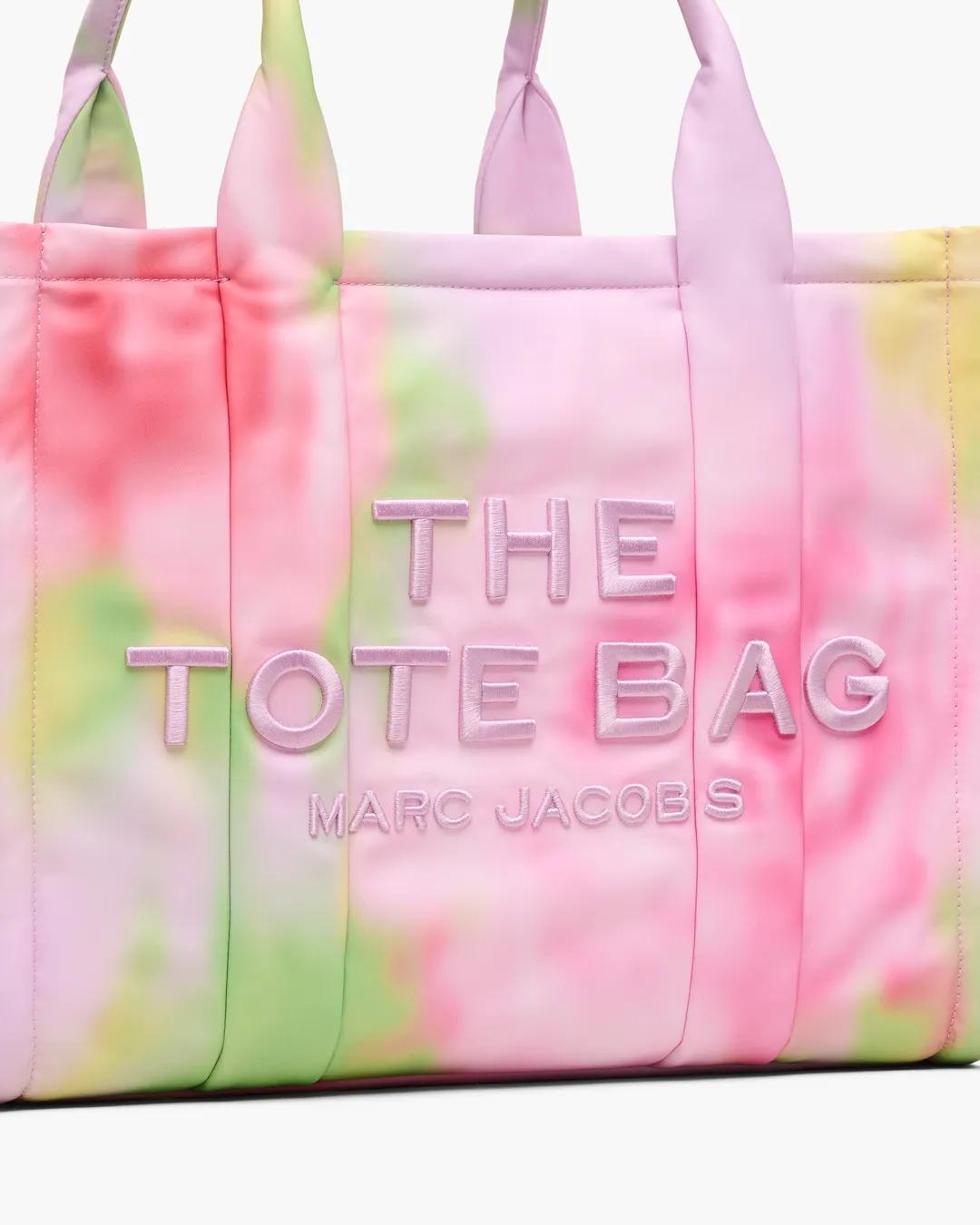 The Blurred Floral Large Puffy Nylon Tote Bag