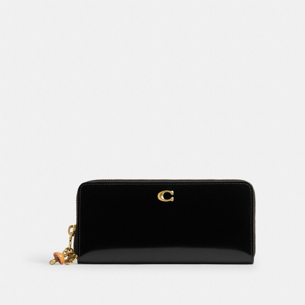 Essential Slim Accordion Zip Wallet With Charms