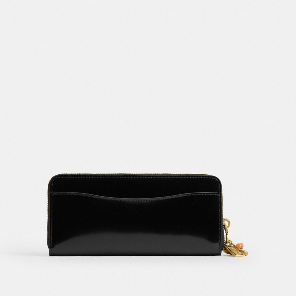 Essential Slim Accordion Zip Wallet With Charms