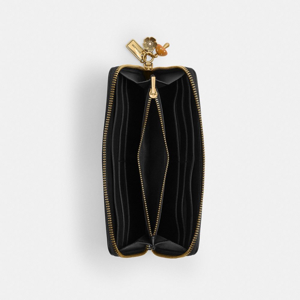 Essential Slim Accordion Zip Wallet With Charms